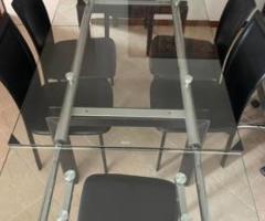 Juego de comedor vidrio 6 puestos extendible a 8 puestos