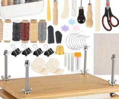 Kit de encuadernación con prensa de madera y accesorios