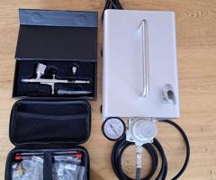 Kit de aerografía INDIKRAFT con compresor y accesorios